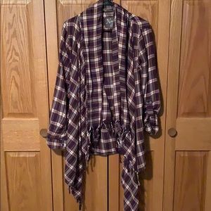 Flannel cardigan